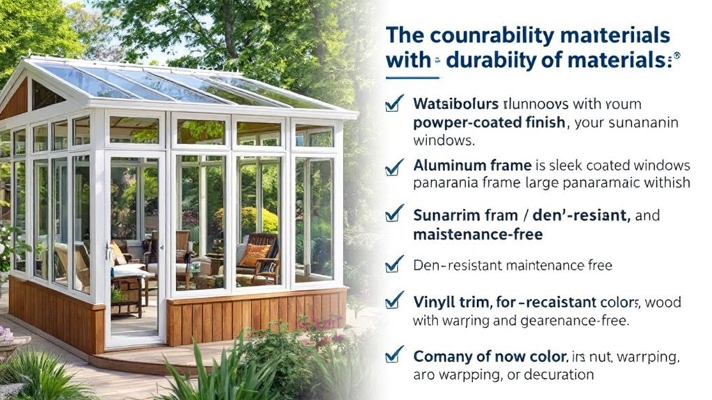 choosing durable sunroom materials