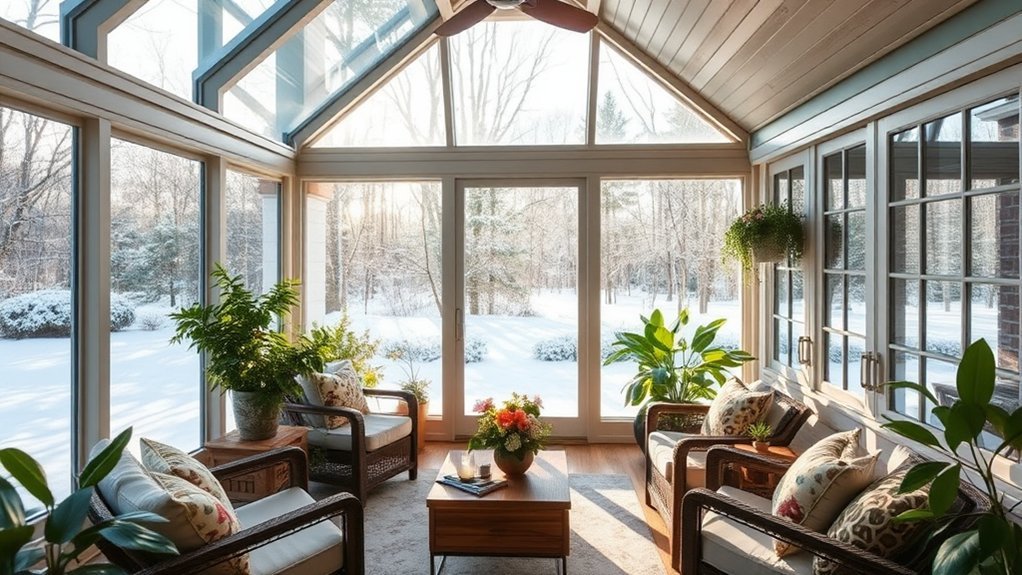 porch improvement with glazing