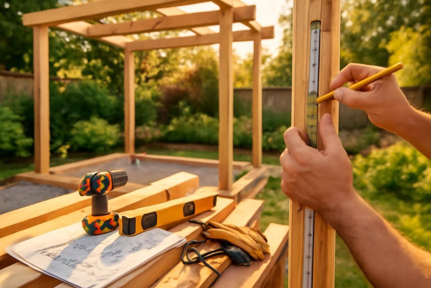 backyard pergola construction preparations
