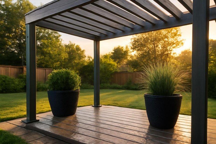 low maintenance pergola savings