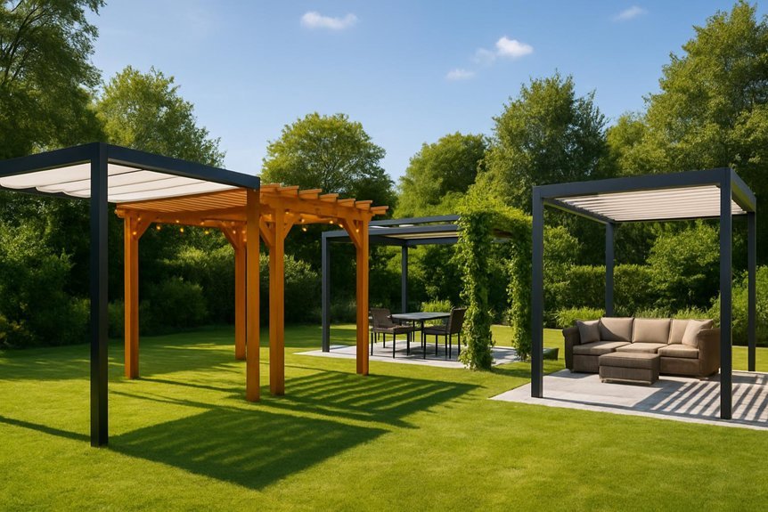 modern backyard pergola designs