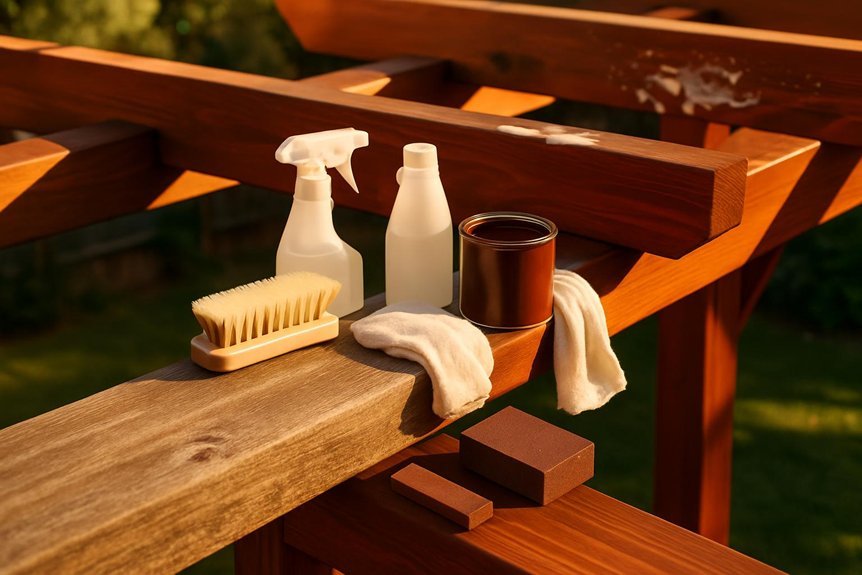 pergola maintenance cleaning schedule