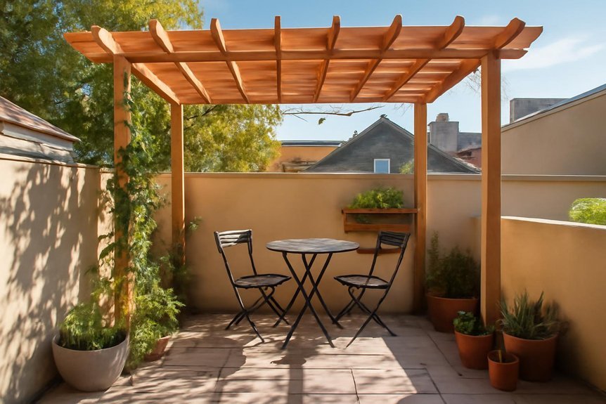 compact patios stylish pergolas
