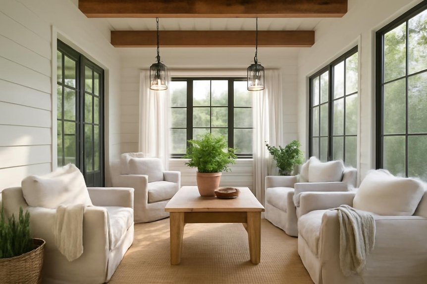 farmhouse screen room decor