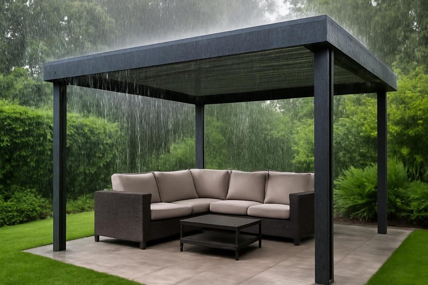 rain resistant patio cover features