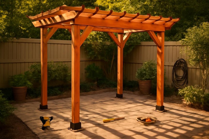 strong stable pergola construction