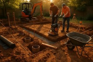 building carport foundations in clay