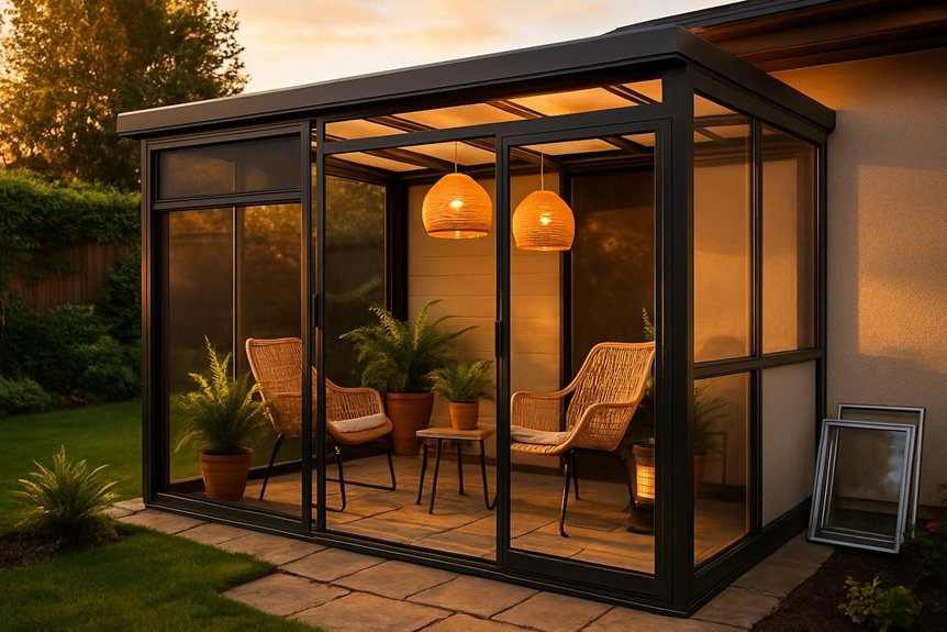 enclosing pergola for sunroom