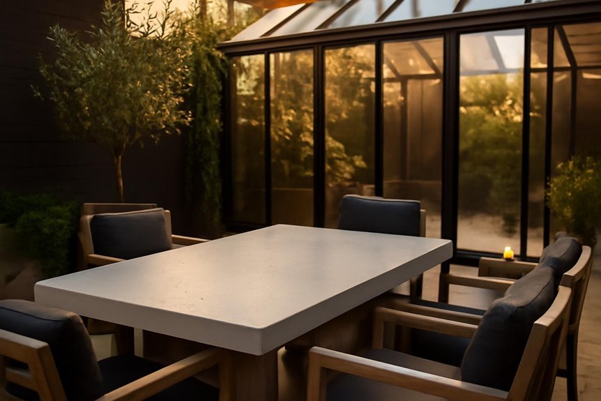 stylish minimal upkeep tables