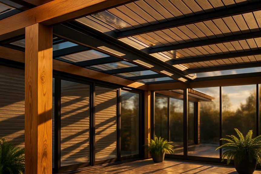 sunroom pergola material choices